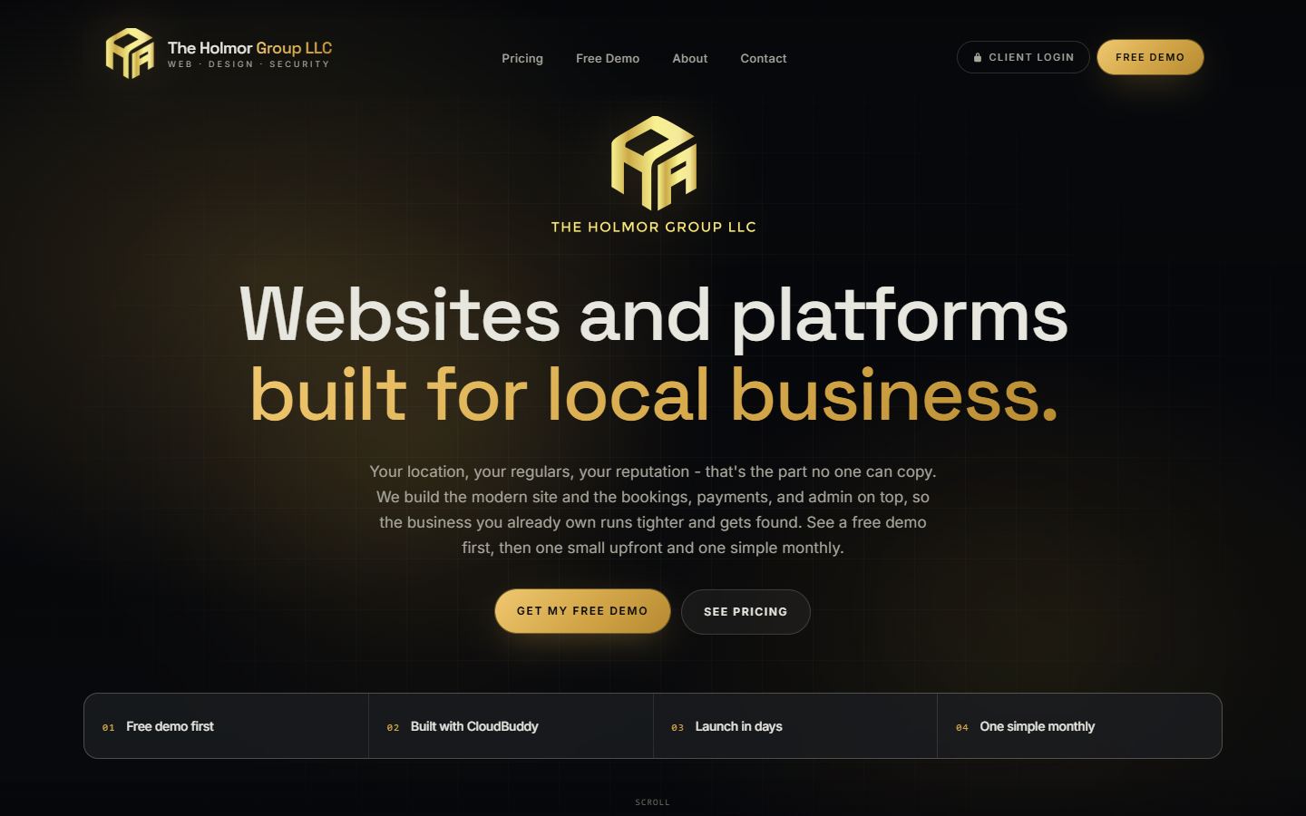 The Holmor Group website preview
